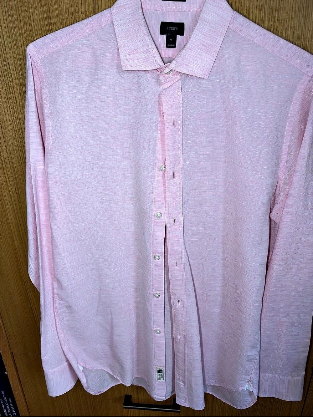 J.Crew Ludlow Spread Collar Dress Shirt Spread Collar Shirt Pink Medium